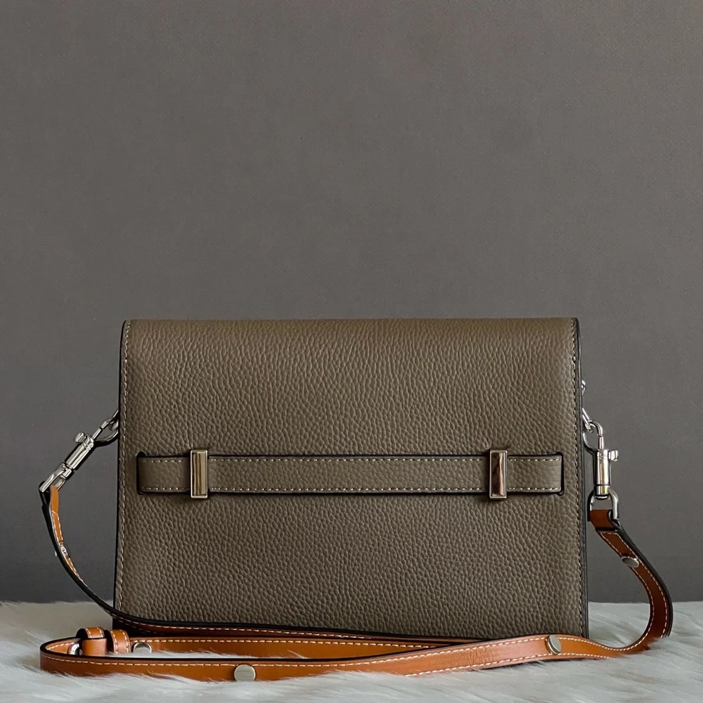 💰SOLD - 158723 - Tory Burch Lee Radziwill Pebbled Shoulder Bag - Picture 5 of 16